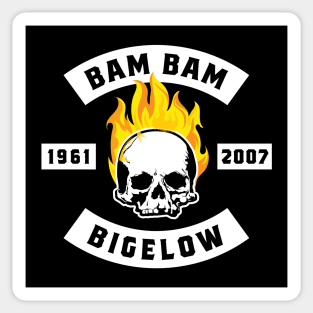 Bam Bam Flaming Skull Sticker